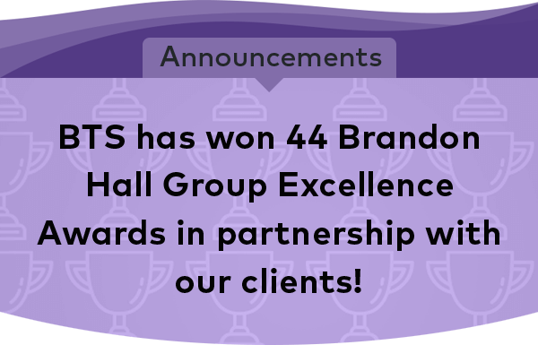 BTS and clients win 44 Brandon Hall Group Excellence Awards in 2023